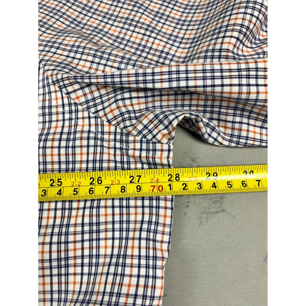 Oak Hill Premium Men's Button Up Shirt 17.5 36/37 Plaid Supima Cotton Non-Iron - Picture 5 of 8